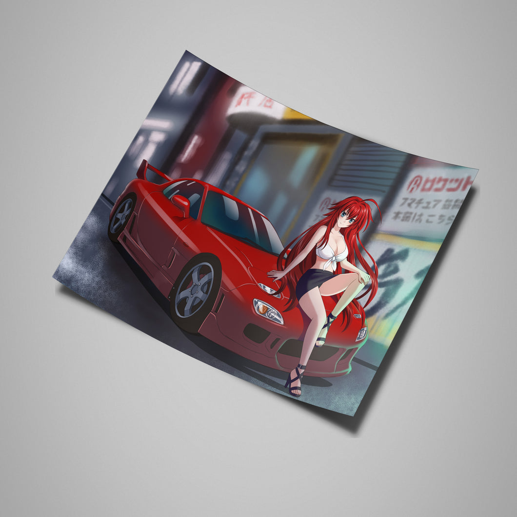 Rias Mazda Rx7 FD Poster